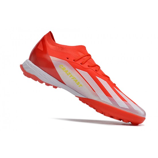 Alta calidad Adidas X Speedportal.1 TF Rojo y Blanco Hombre Zapatos De Futbol