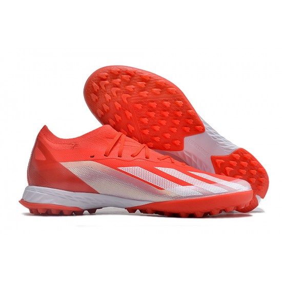 Alta calidad Adidas X Speedportal.1 TF Rojo y Blanco Hombre Zapatos De Futbol