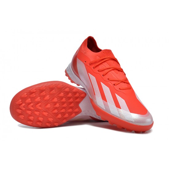 Alta calidad Adidas X Speedportal.1 TF Rojo y Blanco Hombre Zapatos De Futbol