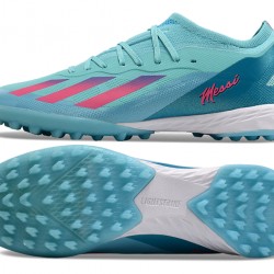 Hombre/Mujer Adidas X Speedportal.1 TF Azul y Rosa Zapatos De Futbol