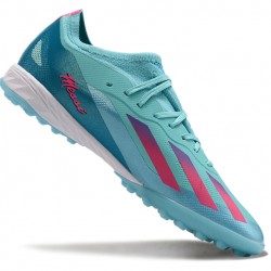 Hombre/Mujer Adidas X Speedportal.1 TF Azul y Rosa Zapatos De Futbol