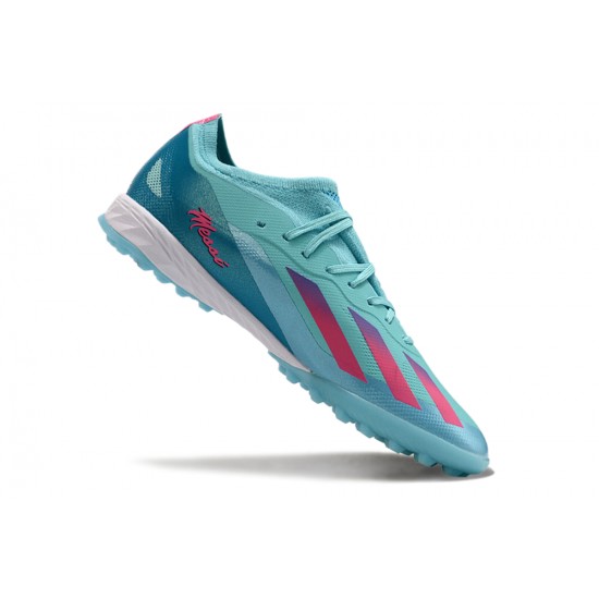 Explorar  Hombre/Mujer Adidas X Speedportal.1 TF Azul y Rosa Zapatos De Futbol