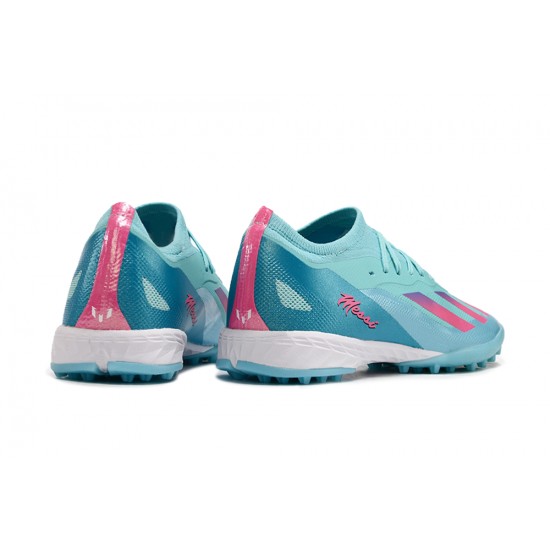 Explorar  Hombre/Mujer Adidas X Speedportal.1 TF Azul y Rosa Zapatos De Futbol