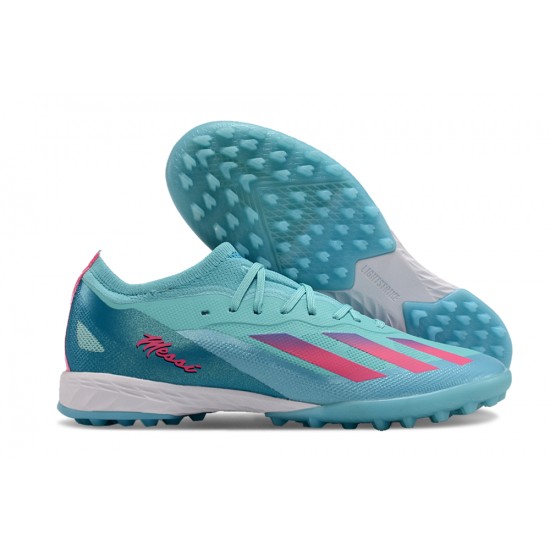 Explorar  Hombre/Mujer Adidas X Speedportal.1 TF Azul y Rosa Zapatos De Futbol