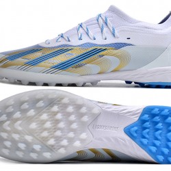 Hombre/Mujer Adidas X Speedportal.1 TF Blanco Oro Zapatos De Futbol