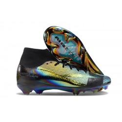 Nike Mercurial Superfly 10 Elite FG Negro Oro Hombre Zapatos De Futbol