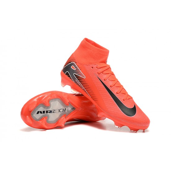 Calidad superior  Nike Mercurial Superfly 10 Elite FG Negro y Rojo Hombre Zapatos De Futbol