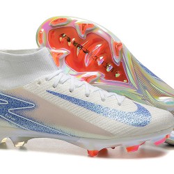 Nike Mercurial Superfly 10 Elite FG Azul y Blanco Hombre Zapatos De Futbol