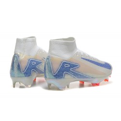 Nike Mercurial Superfly 10 Elite FG Azul y Blanco Hombre Zapatos De Futbol