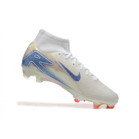 Tienda  Nike Mercurial Superfly 10 Elite FG Azul y Blanco Hombre Zapatos De Futbol