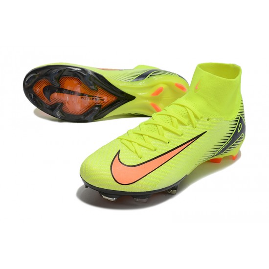 Tienda  Nike Mercurial Superfly 10 Elite FG Chartreuse y Naranja Hombre Zapatos De Futbol