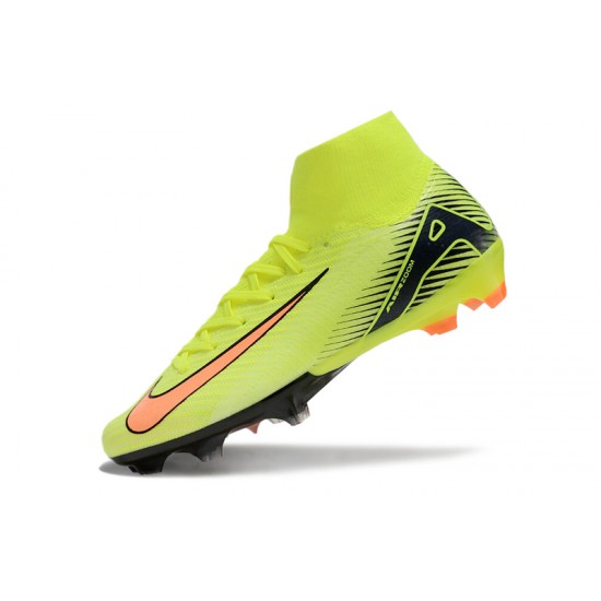 Tienda  Nike Mercurial Superfly 10 Elite FG Chartreuse y Naranja Hombre Zapatos De Futbol