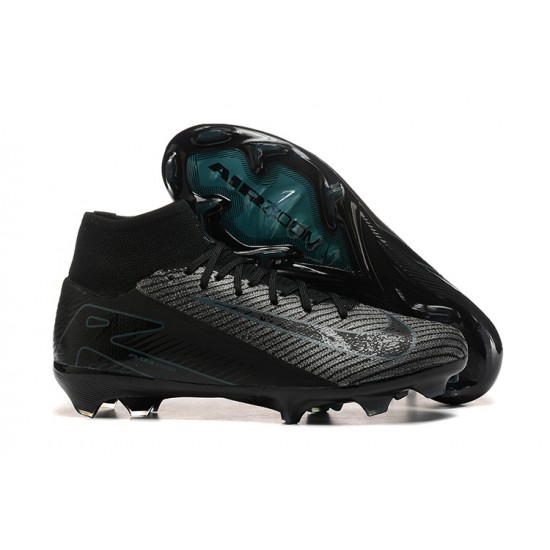 Comprar  Nike Mercurial Superfly 10 Elite FG Hombre Negro y Gris Zapatos De Futbol