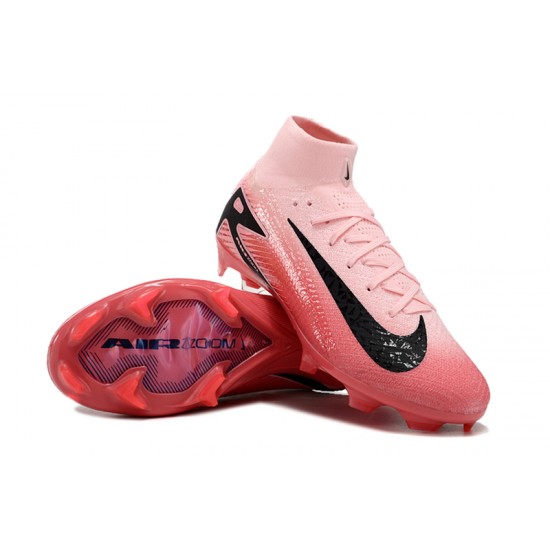 Calidad superior  Nike Mercurial Superfly 10 Elite FG Hombre Negro annd Rosa Zapatos De Futbol