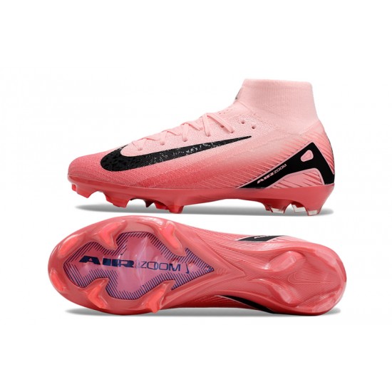 Calidad superior  Nike Mercurial Superfly 10 Elite FG Hombre Negro annd Rosa Zapatos De Futbol