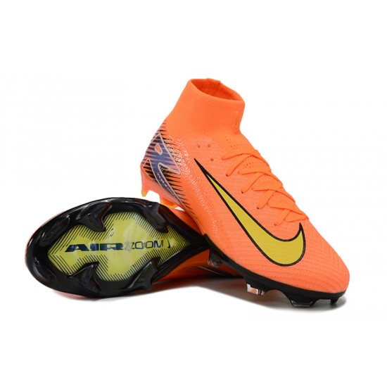 Alta calidad Nike Mercurial Superfly 10 Elite FG Hombre Naranja y Amarillo Zapatos De Futbol