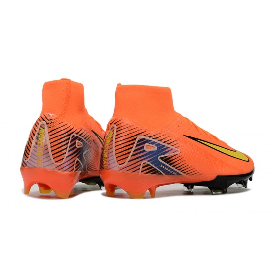 Alta calidad Nike Mercurial Superfly 10 Elite FG Hombre Naranja y Amarillo Zapatos De Futbol