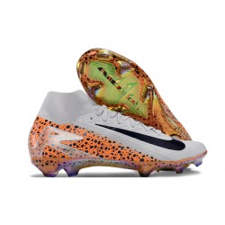 Nike Mercurial Superfly 10 Elite FG Hombre Blanco y Naranja Zapatos De Futbol