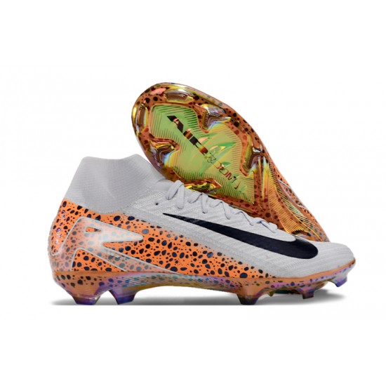 Comprar  Nike Mercurial Superfly 10 Elite FG Hombre Blanco y Naranja Zapatos De Futbol