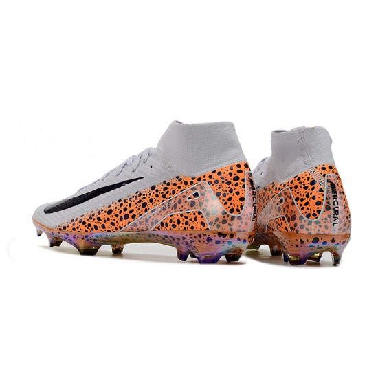 Comprar  Nike Mercurial Superfly 10 Elite FG Hombre Blanco y Naranja Zapatos De Futbol