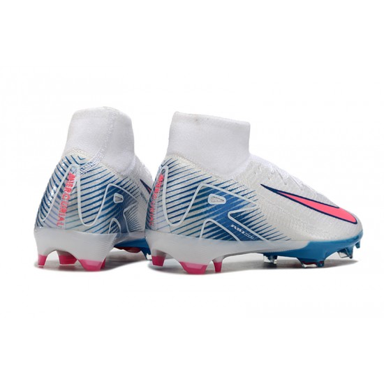 Comprar  Nike Mercurial Superfly 10 Elite FG Hombre Blanco y Rosa Zapatos De Futbol