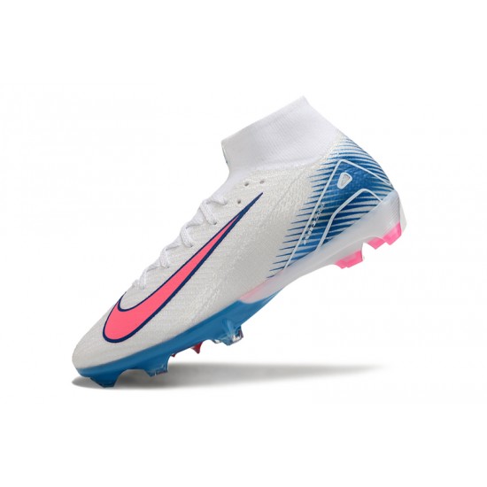 Comprar  Nike Mercurial Superfly 10 Elite FG Hombre Blanco y Rosa Zapatos De Futbol