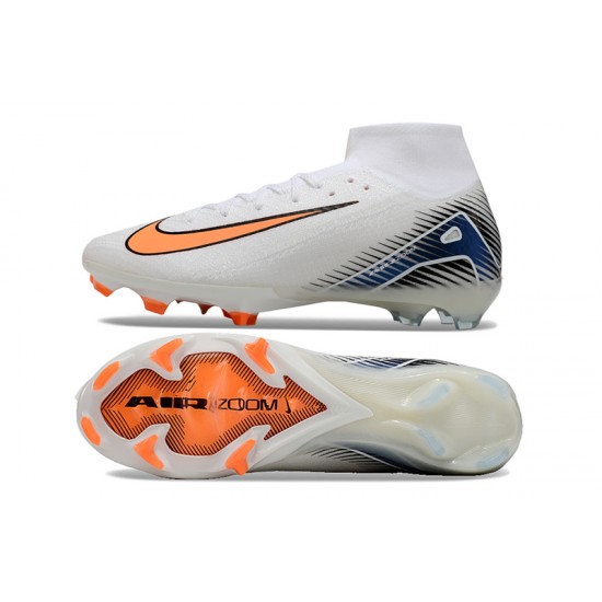 Mejor calidad  Nike Mercurial Superfly 10 Elite FG Naranja Blanco Hombre Zapatos De Futbol
