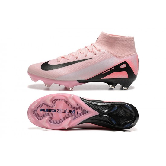 Alta calidad Nike Mercurial Superfly 10 Elite FG Rosa Negro Hombre Zapatos De Futbol