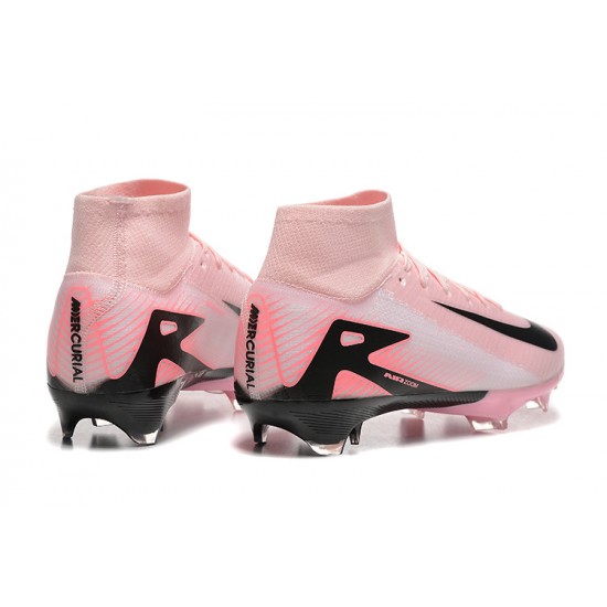 Alta calidad Nike Mercurial Superfly 10 Elite FG Rosa Negro Hombre Zapatos De Futbol