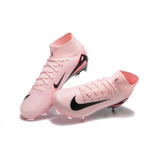 Alta calidad Nike Mercurial Superfly 10 Elite FG Rosa Negro Hombre Zapatos De Futbol