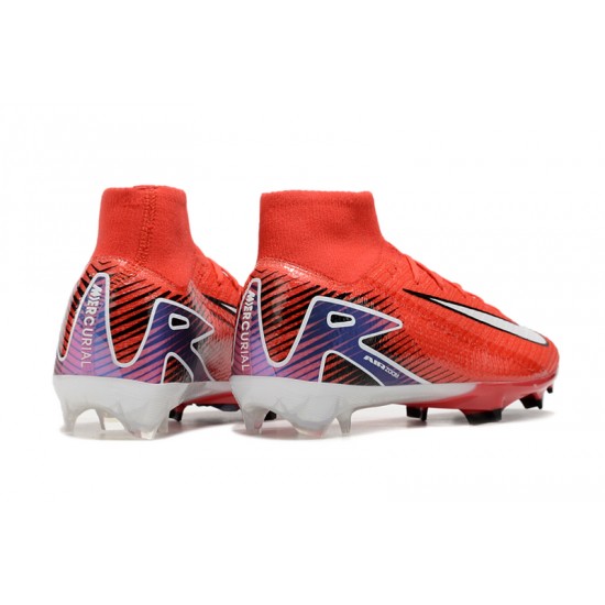Explorar  Nike Mercurial Superfly 10 Elite FG Rojo y Blanco Hombre Zapatos De Futbol
