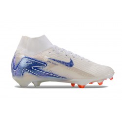 Nike Mercurial Superfly 10 Elite FG Blanco Azul Hombre Zapatos De Futbol