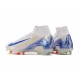 Mejor calidad  Nike Mercurial Superfly 10 Elite FG Blanco Azul Hombre Zapatos De Futbol
