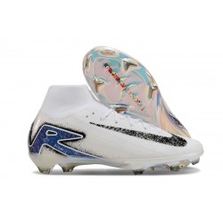 Nike Mercurial Superfly 10 Elite FG Blanco y Azul Hombre Zapatos De Futbol