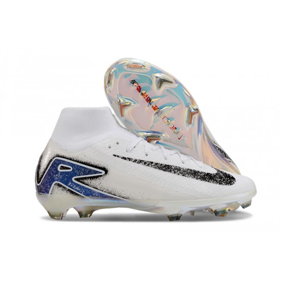 Calidad superior  Nike Mercurial Superfly 10 Elite FG Blanco y Azul Hombre Zapatos De Futbol