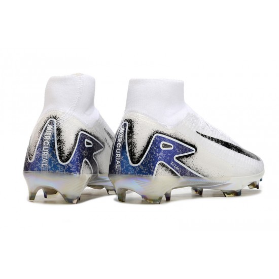 Calidad superior  Nike Mercurial Superfly 10 Elite FG Blanco y Azul Hombre Zapatos De Futbol