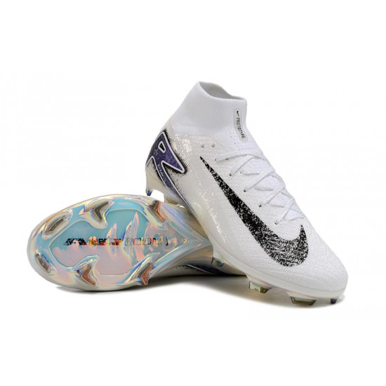 Calidad superior  Nike Mercurial Superfly 10 Elite FG Blanco y Azul Hombre Zapatos De Futbol