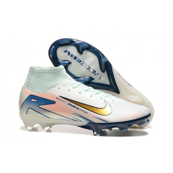 Comprar ahora  Nike Mercurial Superfly 10 Elite FG Blanco y Oro Hombre Zapatos De Futbol