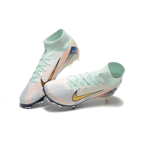 Comprar ahora  Nike Mercurial Superfly 10 Elite FG Blanco y Oro Hombre Zapatos De Futbol