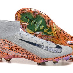 Nike Mercurial Superfly 10 Elite FG Blanco y Naranja Hombre Zapatos De Futbol