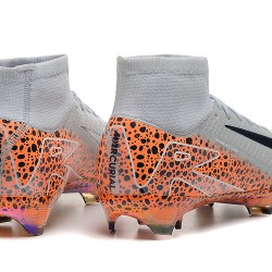 Nike Mercurial Superfly 10 Elite FG Blanco y Naranja Hombre Zapatos De Futbol
