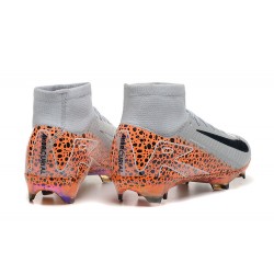Nike Mercurial Superfly 10 Elite FG Blanco y Naranja Hombre Zapatos De Futbol