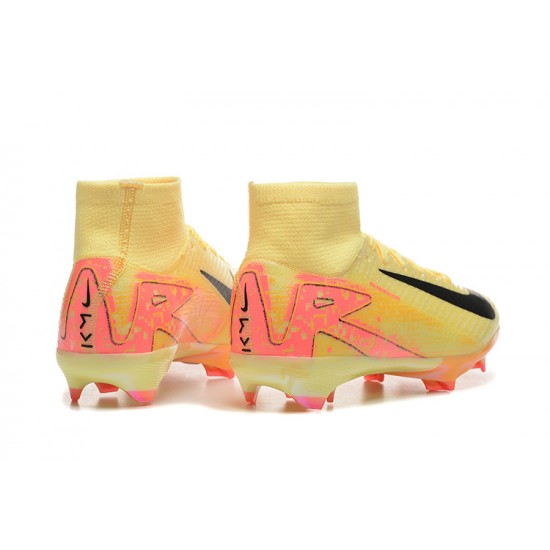 Mejor calidad  Nike Mercurial Superfly 10 Elite FG Amarillo Rosa Hombre Zapatos De Futbol