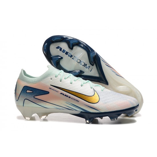 Descubrir  Nike Mercurial Vapor 16 Elite FG Hombre Blanco y Oro Zapatos De Futbol
