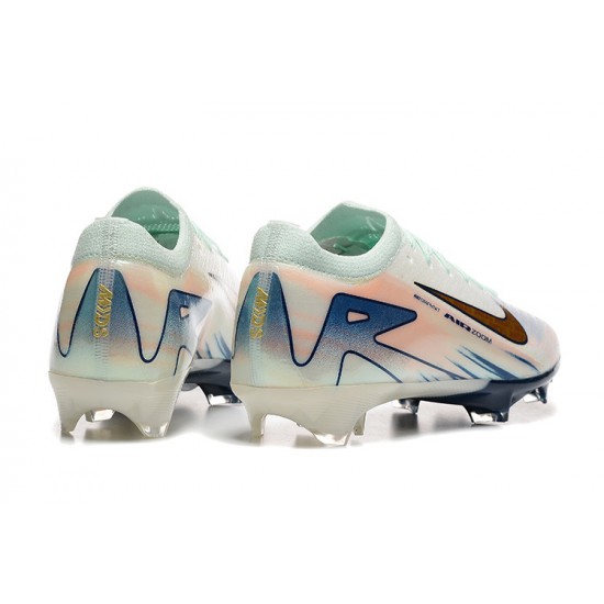 Descubrir  Nike Mercurial Vapor 16 Elite FG Hombre Blanco y Oro Zapatos De Futbol