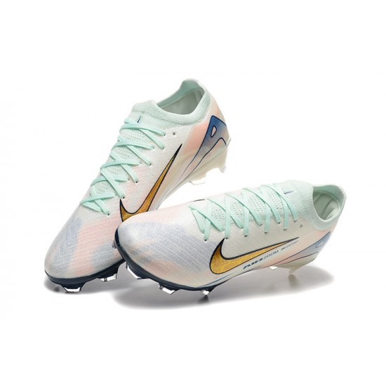 Descubrir  Nike Mercurial Vapor 16 Elite FG Hombre Blanco y Oro Zapatos De Futbol