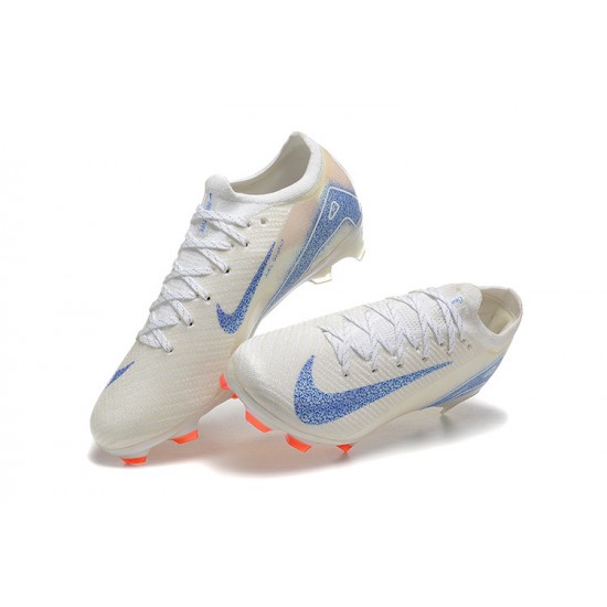 Tienda  Nike Mercurial Vapor 16 Elite FG Blanco y Azul Hombre Zapatos De Futbol