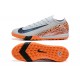 Tienda  Nike Mercurial Vapor 16 Elite TF Hombre Naranja y Blanco Zapatos De Futbol