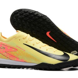 Nike Mercurial Vapor 16 Elite TF Hombre Negro Amarillo Zapatos De Futbol