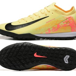 Nike Mercurial Vapor 16 Elite TF Hombre Negro Amarillo Zapatos De Futbol